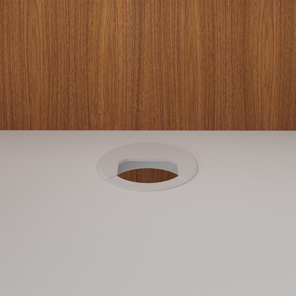 Balcão De Atendimento Para Recepção Em L Unik A02 Freijó Branco - Lyam Decor - 2