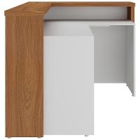 Balcão De Atendimento Para Recepção Em L Unik A02 Freijó Branco - Lyam Decor - 5
