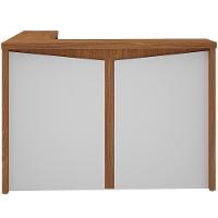 Balcão De Atendimento Para Recepção Em L Unik A02 Freijó Branco - Lyam Decor - 6