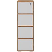 Armário Para Escritório Arquivo 04 Gavetas Com Chave Unik A02 Freijó Branco - 7