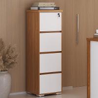 Armário Para Escritório Arquivo 04 Gavetas Com Chave Unik A02 Freijó Branco - 8