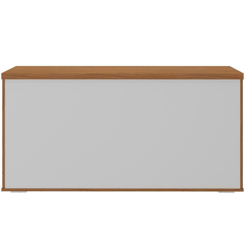 Balcão Para Escritório 04 Portas 160cm Com Chaves Unik A02 Freijó Branco - 5