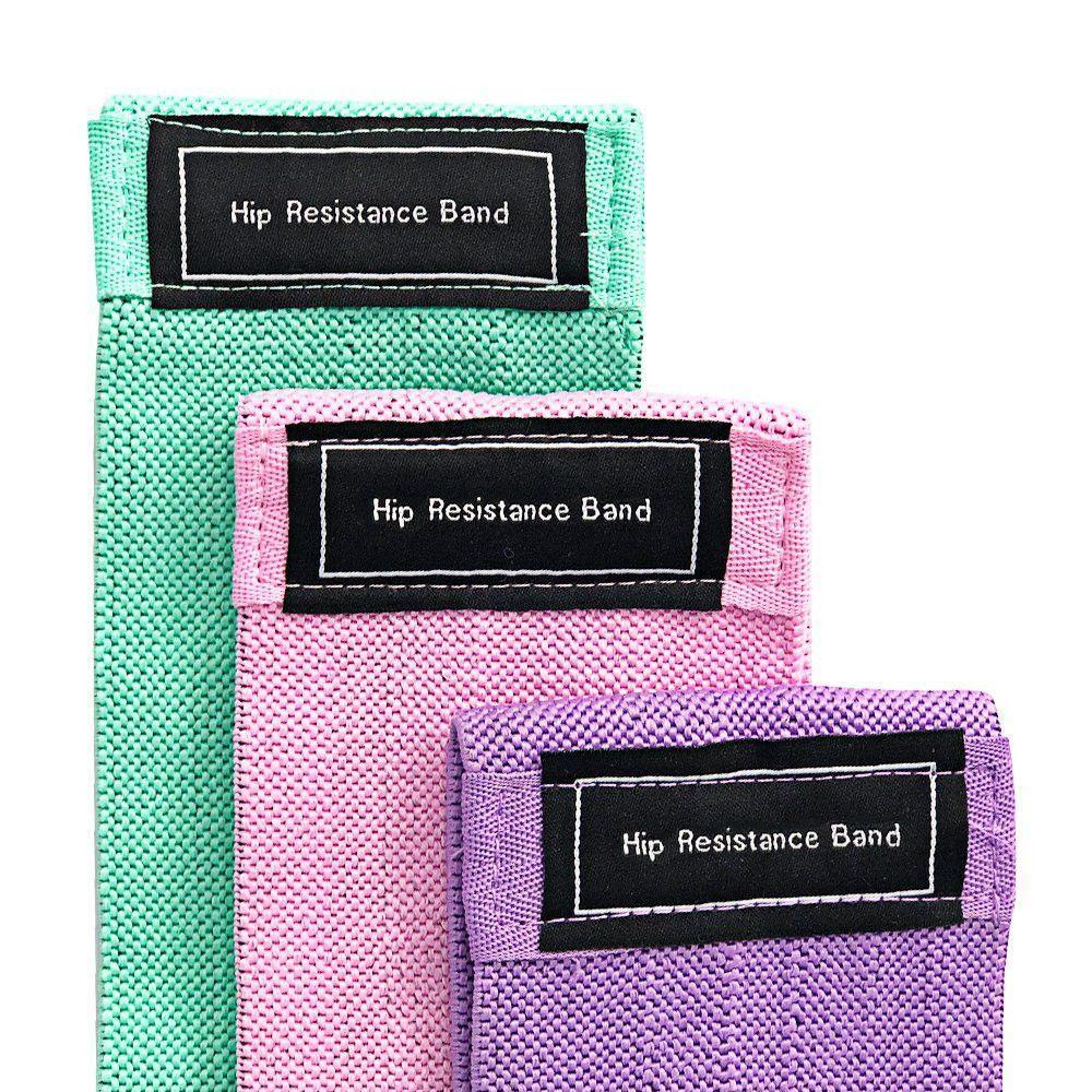 Kit De 3 Faixas Elásticas Para Exercícios Com 3 Níveis De Resistência - 1