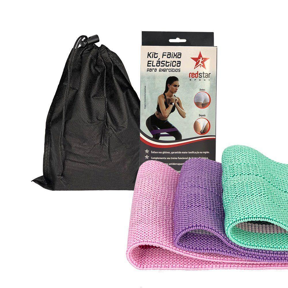 Kit De 3 Faixas Elásticas Para Exercícios Com 3 Níveis De Resistência - 5