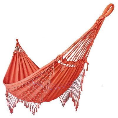 Rede De Dormir Casal Balanço De Algodão Laranja