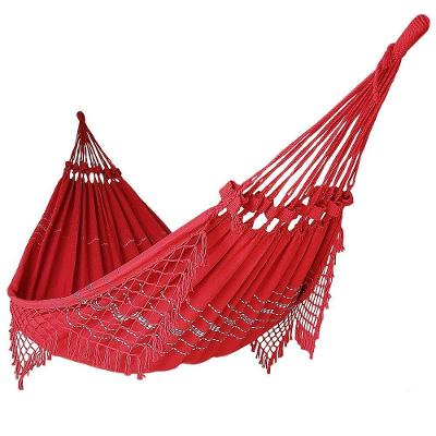 Rede De Dormir Casal Balanço De Algodão Vermelha