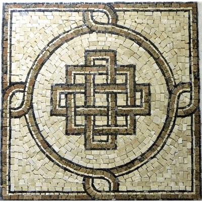 Piso Em Mosaico Romano Nó De Salomão Com Quatro Lados