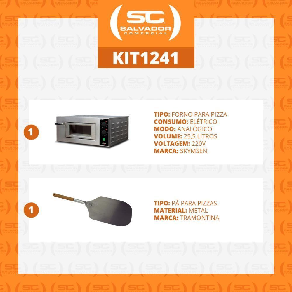 Forno Elétrico Lastro Profissional Pizzarias Analógico Pizza Flp-400a 220v Skymsen + Pá Para Pizza - 3