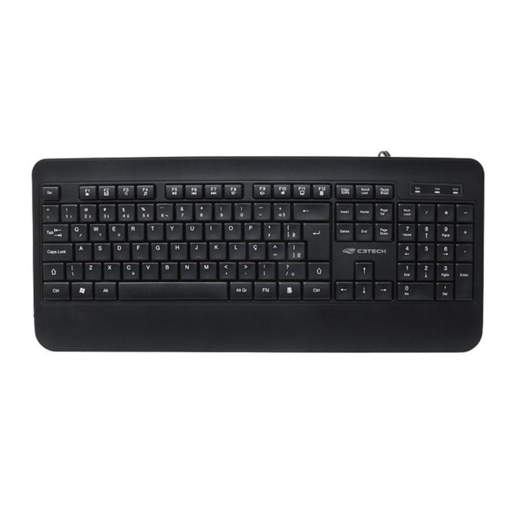 Teclado Usb Multimidia Kb M100bk Preto C3tech - 2
