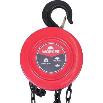 Talha Manual Corrente 0,5 Toneladas 3 Metros Worker