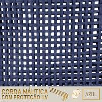 Mesa Ascoli 4 Cadeiras Cannes De Alumínio Fendi Trama Azul - 2