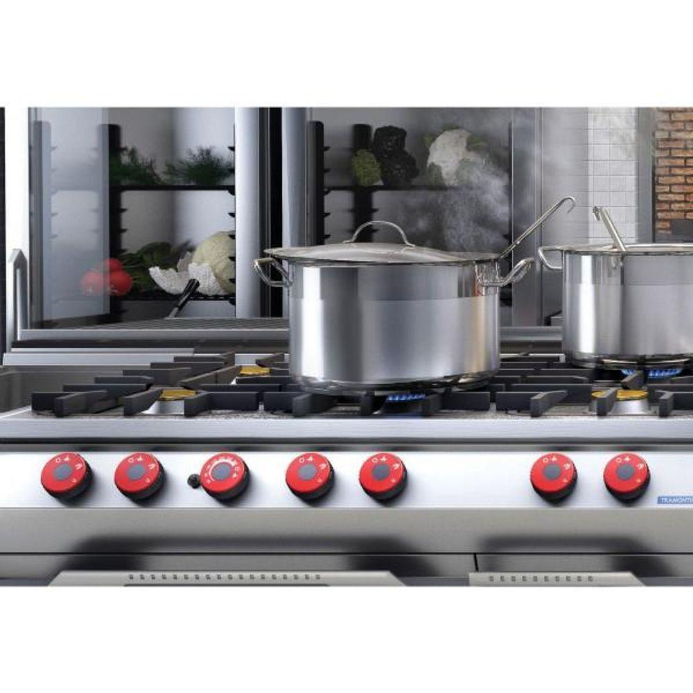 Caldeirão Tramontina Professional Em Aço Inox Fundo Triplo Com Tampa E Alças 24 Cm 9,6 L - 4