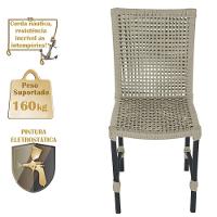 Mesa Ascoli 120 Cm Com 6 Cadeiras Cannes De Alumínio Trama Rami - 5