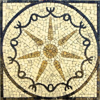 Piso Em Mosaico Romano Estrela E Proteção Em 7 Pontas