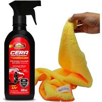 Kit Cera Automotiva Cristalizadora 500ml Proauto + Flanela - 1