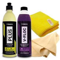 Kit Lavar Shampoo + Cera Carnauba + Flanelas Vonixx Cadillac - 1
