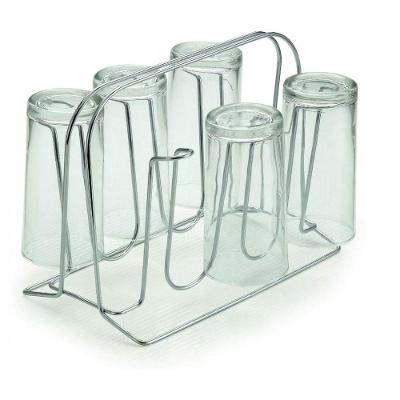 Porta Copos Suporte Para 6 Copos Em Aço Cromado - Arthi