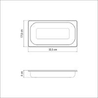 Cuba Tramontina Gn 1-3 Aço Inox Sem Alças Profundidade 40mm - Aço 430 Tramontina - 2