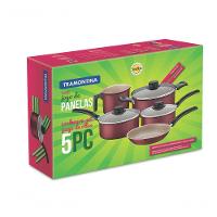 Jogo De Panelas De Alumínio Com Revestimento Interno De Antiaderente 5 Peças Tramontina - 2