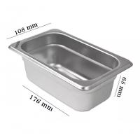 Kit 4 Cubas Gastronomicas Rechaud Inox 1/9x65mm - Brasinox