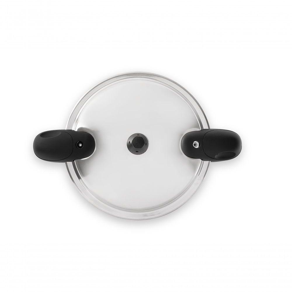 Panela De Pressão 22 Cm 5,4 L Cerâmico Fundo De Indução Linha Ceramic Life Pressure Brinox Preto - 4