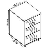 Gaveteiro Para Escritorio Gamer 3 Gavetas E 4 Rodizios Mell B26 Novam Mell