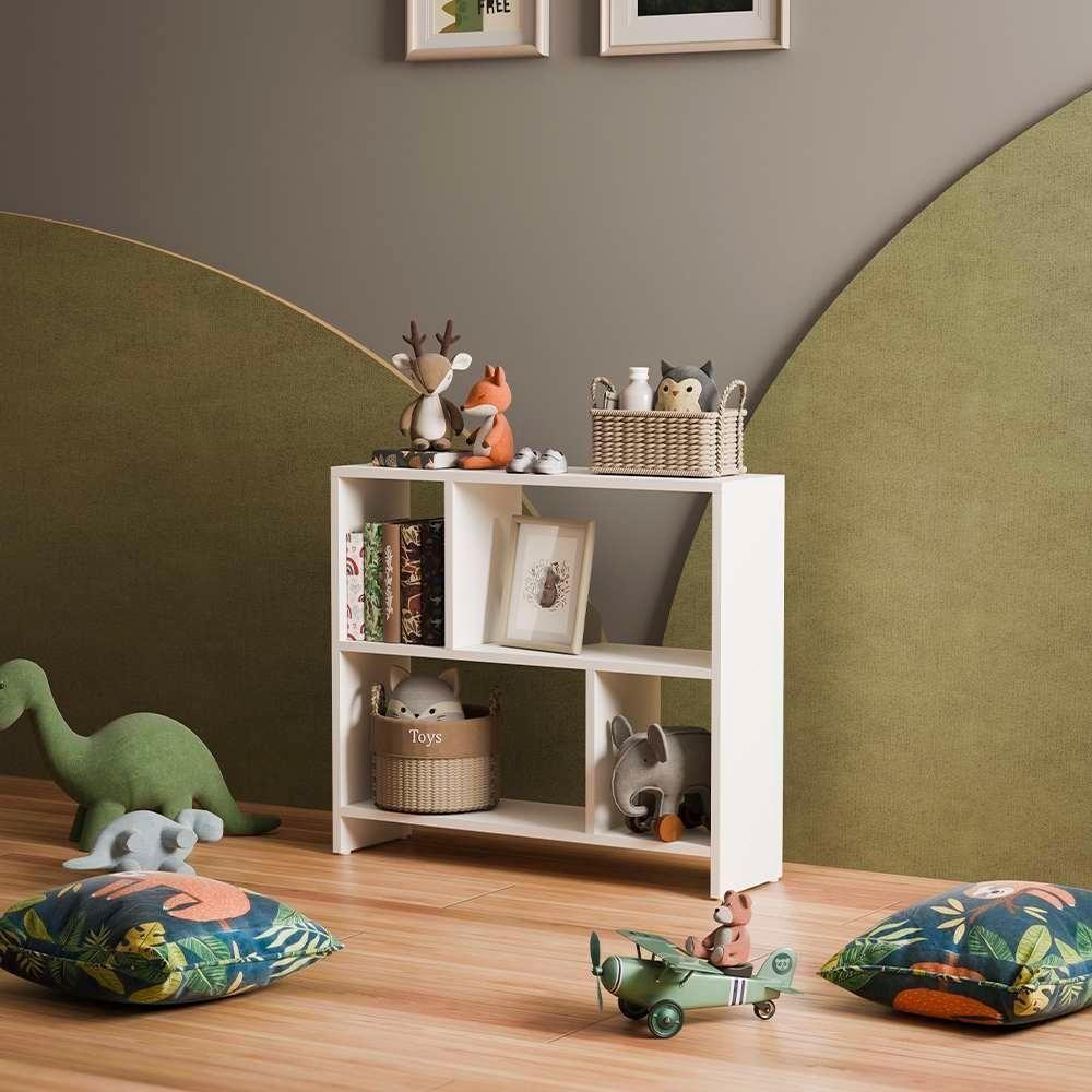 Estante Infantil Nicho Organizador Criança Armário Para Brinquedos Branco - 1