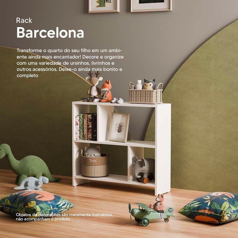 Estante Infantil Nicho Organizador Criança Armário Para Brinquedos Branco - 4
