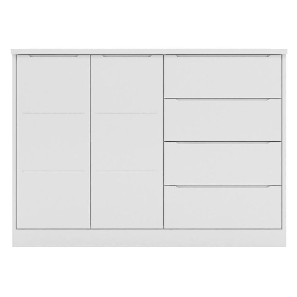 Gaveteiro Com 4 Gavetas E 1 Porta Island Branco - 5