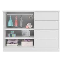 Gaveteiro Com 4 Gavetas E 1 Porta Island Branco - 2