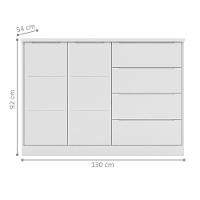 Gaveteiro Com 4 Gavetas E 1 Porta Island Branco