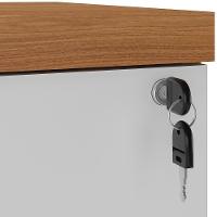 Gaveteiro Para Escritório Com Rodízios 03 Gavetas Unik A02 Freijó Branco - Lyam Decor - 9