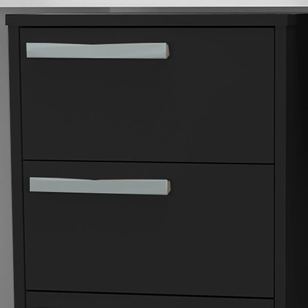 Gaveteiro Para Escritorio Gamer 3 Gavetas E 4 Rodizios Preto B26 Novam Preto - 10