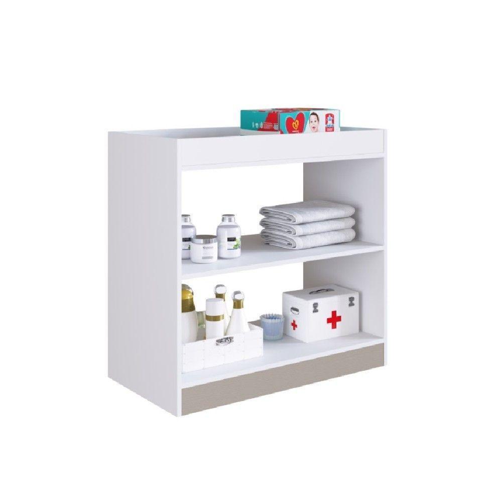 Trocador De Fraldas Com Prateleiras Amore Meu Fofinho Branco - 1