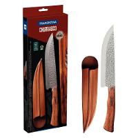 Faca Para Carne Tramontina Nômade Com Lâmina Aço Inox Cabo Madeira Com Bainha Couro 8pol Tramontina - 1