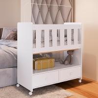 Mini Berço Moises Com Colchao 2 Gavetas By511 Branco Comm Branco - 2