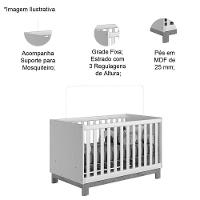 Berço Mini Cama Infantil Mdp-mdf Q Encanto Slim Branco - 3