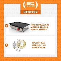 Kit - Chapa Bifeteira Gás Inox 45 Cm Pr-450g + Kit Gás - Progás - 2