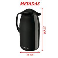 Garrafa Térmica De Mesa Veneza 1L Preta Café Chá Chimarrão - 2