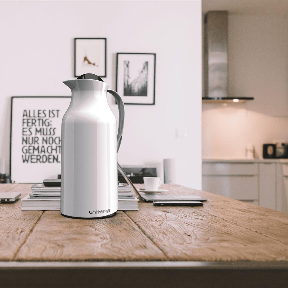 Garrafa Térmica De Mesa Siena Branca 1L Café Chá Chimarrão - 2