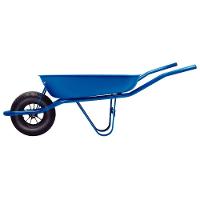 Carrinho De Mão Tramontina Com Caçamba Rasa Plástica Azul 50 L, Braço Metálico E Pneu Com Câmara - 5