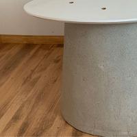 Base De Mesa De Jantar Cone Oval Concreto Maciço P/ Tampo De 198x122 Cm Até 235x122 Cm Cor Cinza Claro - 4