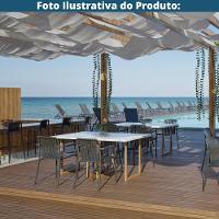 Espreguiçadeira Jeri Fratini 191 Cm (largura) Em Alumínio E Assento Em Tela Cor Cinza Com 2 Rodinhas