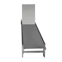 Espreguiçadeira Jeri Fratini 191 Cm (largura) Em Alumínio E Assento Em Tela Cor Cinza Com 2 Rodinhas - 7