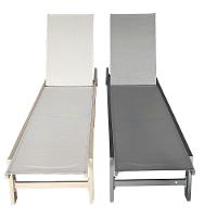 Espreguiçadeira Jeri Fratini 191 Cm (largura) Em Alumínio E Assento Em Tela Cor Cinza Com 2 Rodinhas - 10