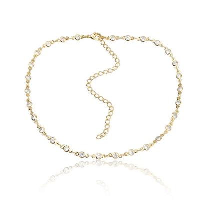 Choker Milliá Pontinhos De Luz Banhado Em Ouro 18k