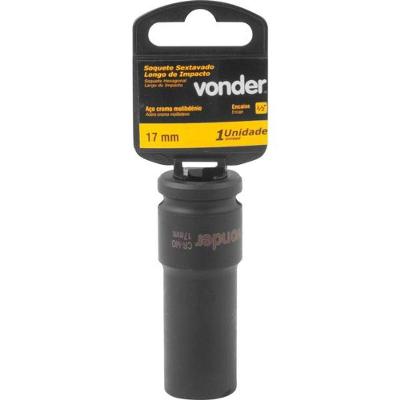 Soquete Sextavado De Impacto Longo Encaixe 1/2" 17Mm Vonder