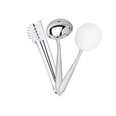 Conjunto Self-service Concha Terrina, Espumadeira Laguna E Pegador De Massa Inox Tramontina