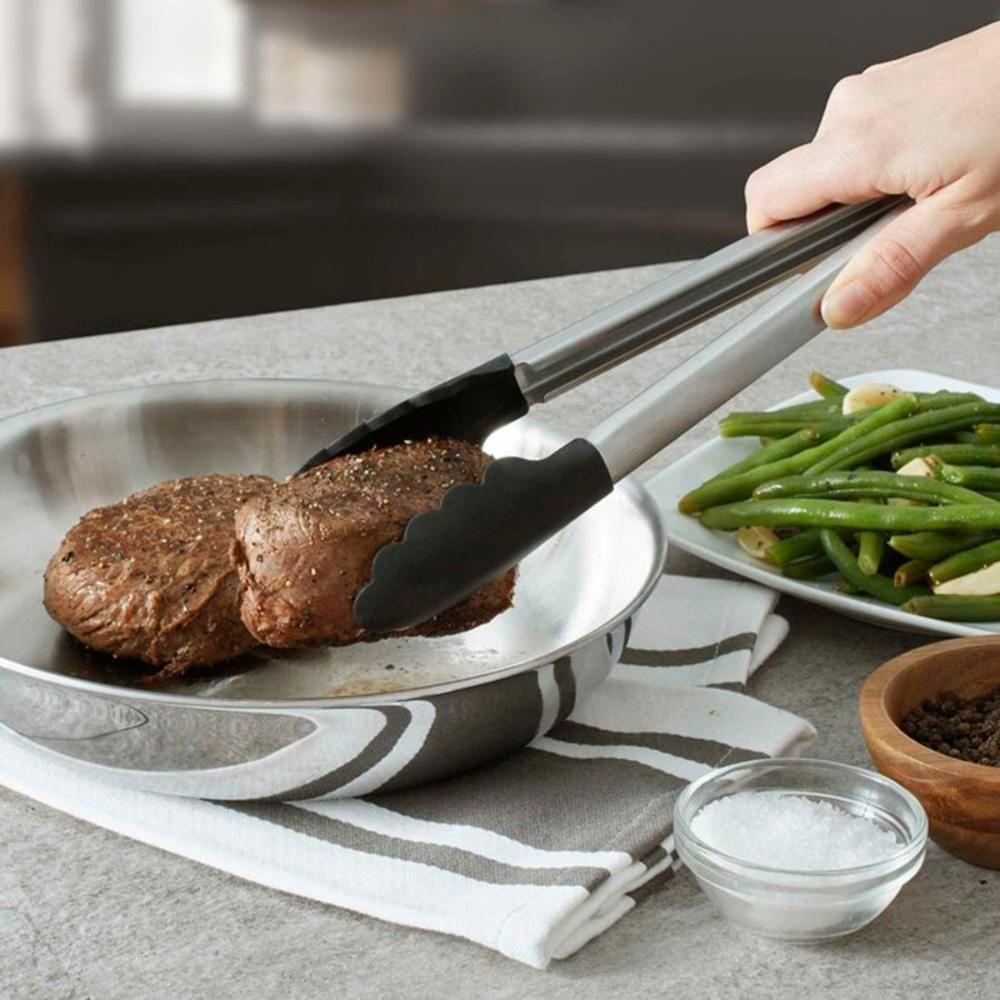 Pegador De Alimentos Pinça Inox Multiuso Preto Kitchenaid - 2