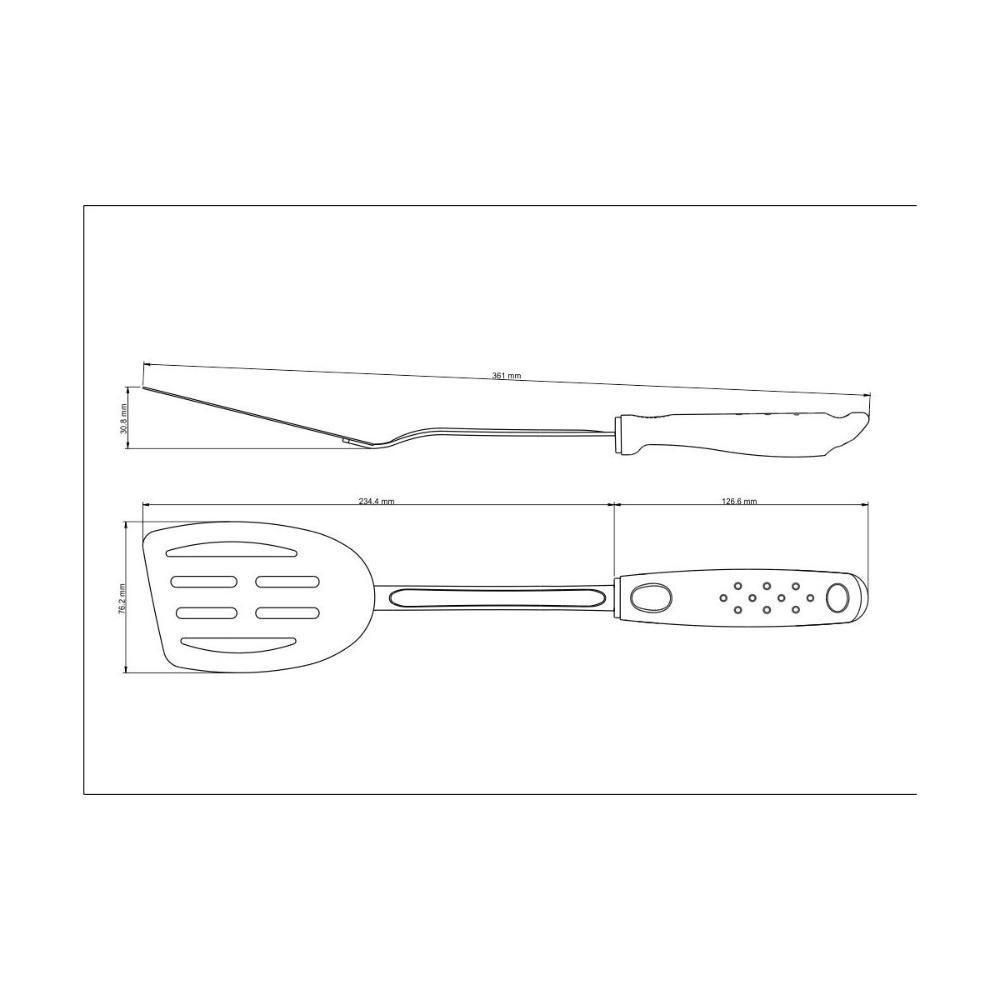 Espátula Tramontina Utilitá Em Aço Inox Com Cabo De Polipropileno Branco - 5